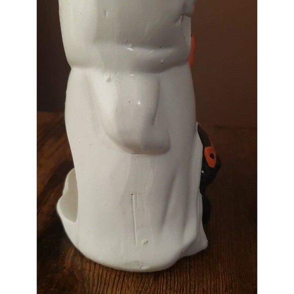 Halloween Ghost Pumpkin Black Cat Ceramic Candle Holder Jack O'Lantern No Box - Picture 11 of 14